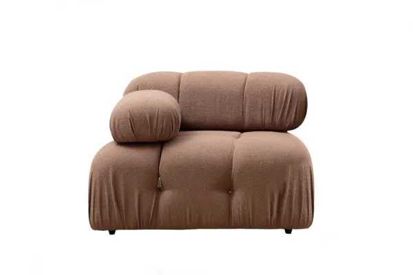 Hanah Home Modul pohovky Bubble bouclé hnědý levý