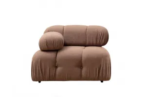 Hanah Home Modul pohovky Bubble bouclé hnědý levý