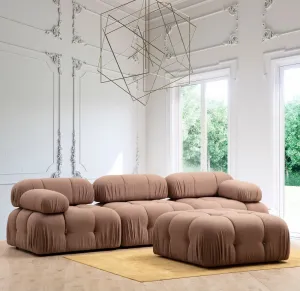 Taburetka Bubble Pouffe - Brown Bouclette