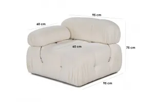 Kreslo / Jednomiestna pohovka Bubble L1 - Beige
