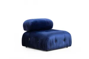 Hanah Home Modul pohovky Bubble samet modrý středový