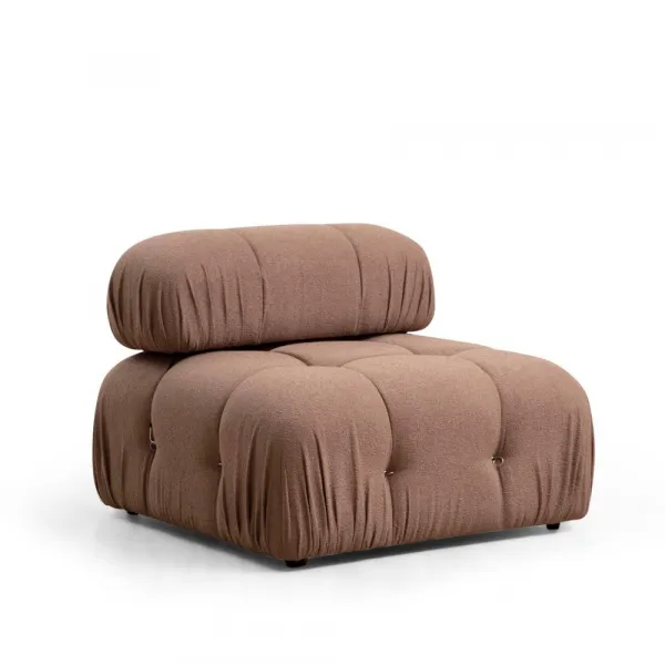 Hanah Home Modul pohovky Bubble bouclé hnědý středový