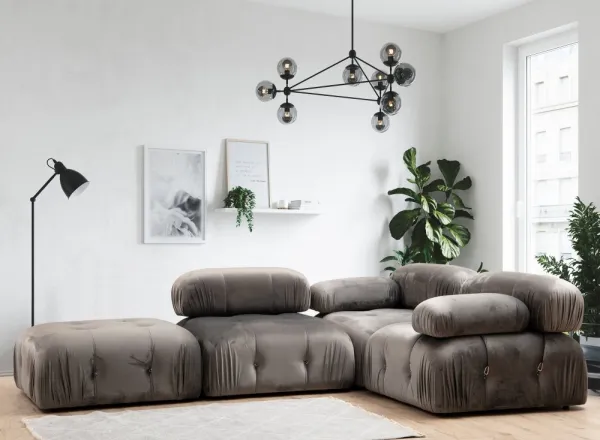 Taburetka Bubble Pouffe - Grey