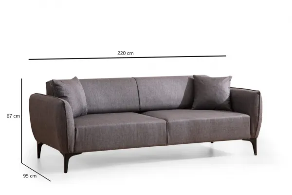 Trojmiestna pohovka Belissimo - Dark Grey