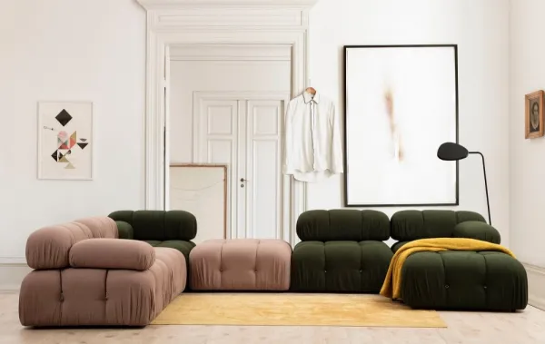 Hanah Home Modul pohovky Bubble zelený levý