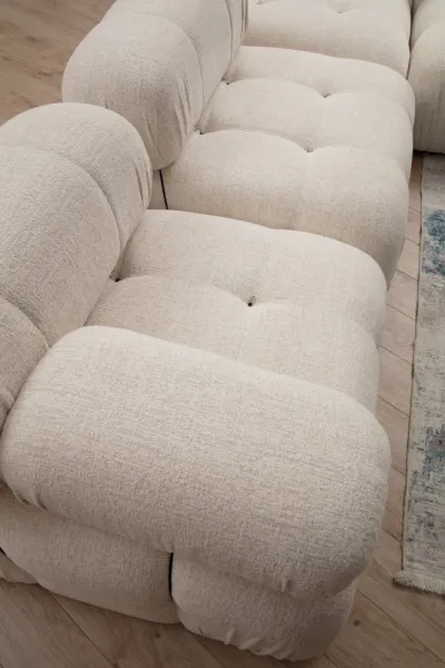 Hanah Home Modul pohovky Bubble bouclé krémový pravý