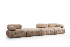 Hanah Home Taburet Bubble 95 cm samet krémový