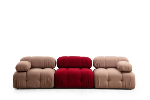 Hanah Home Modul pohovky Bubble červený středový