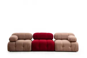 Hanah Home Modul pohovky Bubble červený středový