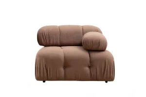 Hanah Home Modul pohovky Bubble bouclé hnědý pravý