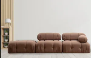 Hanah Home Modul pohovky Bubble bouclé hnědý pravý
