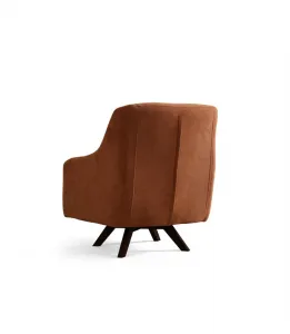 Kreslo ušiak Hera - Orange, Black