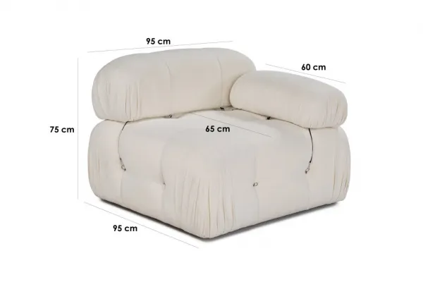 Kreslo / Jednomiestna pohovka Bubble 1R - Beige