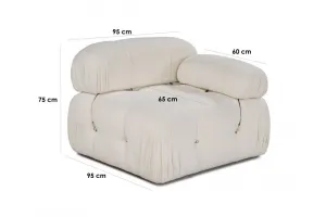 Kreslo / Jednomiestna pohovka Bubble 1R - Beige