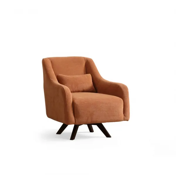 Kreslo ušiak Hera - Orange, Black