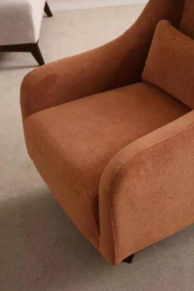 Kreslo ušiak Hera - Orange, Black