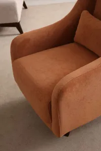Kreslo ušiak Hera - Orange, Black