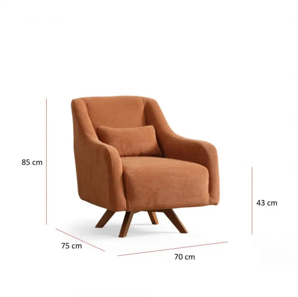 Kreslo ušiak Hera - Orange