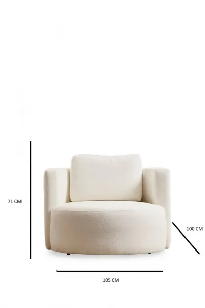 Kreslo ušiak Asos Cream - Wing