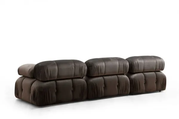 Hanah Home Modul pohovky Bubble samet šedý levý