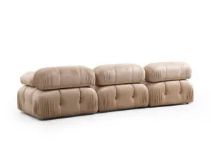 Hanah Home Modul pohovky Bubble samet krémový středový