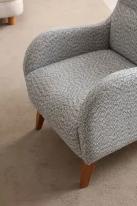 Kreslo ušiak Nice Bergere - Cream, Blue