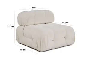 Kreslo / Jednomiestna pohovka Bubble O1 - Beige