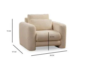 Kreslo ušiak Lily Beige - Wing