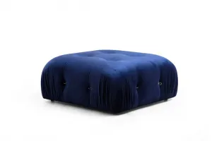 Hanah Home Taburet Bubble 95 cm samet modrý