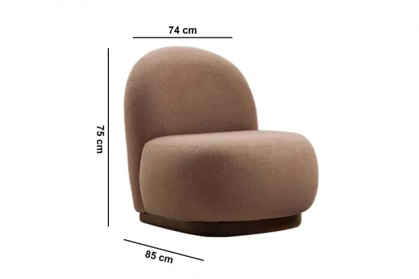 Kreslo ušiak Tina - Cappuccino