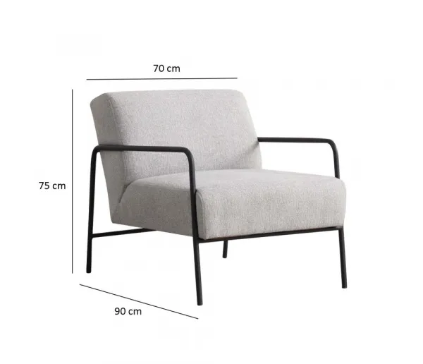 Kreslo ušiak Eti Bergere - Grey