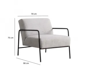 Kreslo ušiak Eti Bergere - Grey