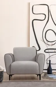 Hanah Home Křeslo Aren ekokůže šedé