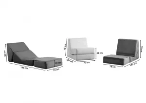 Rozkladacie kreslo Origami Convertable - Grey