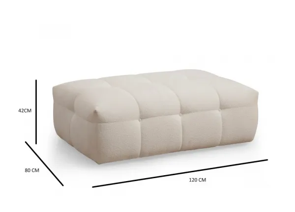 Taburetka Cady Ottoman - Beige