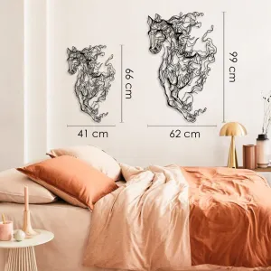 Dekoratívny kovový doplnok na stenu Metal Horse Line Art - APT724