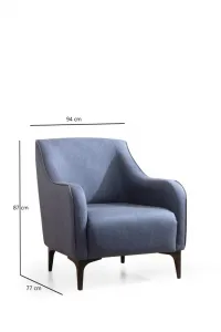 Kreslo ušiak Belissimo - Blue