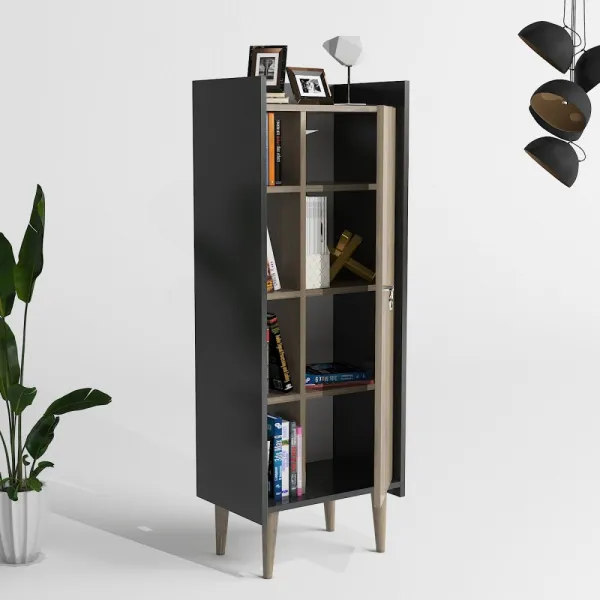 Viacúčelová skrinka Lagomood Ruby - Walnut, Anthracite