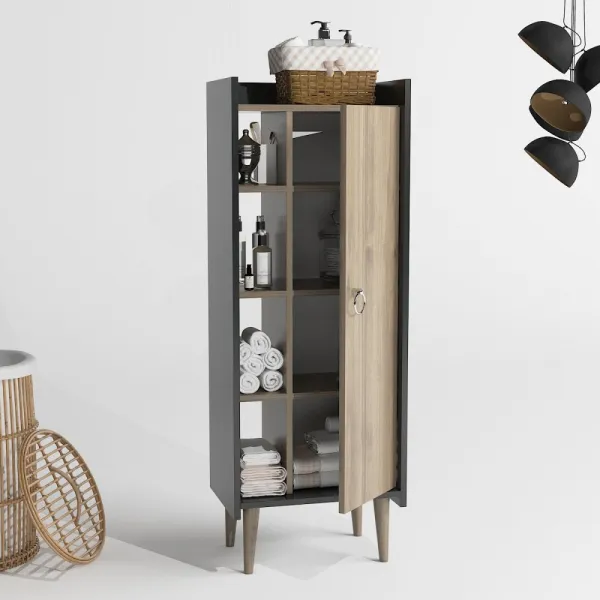 Viacúčelová skrinka Lagomood Ruby - Walnut, Anthracite