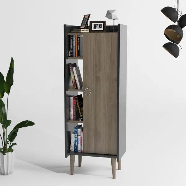 Viacúčelová skrinka Lagomood Ruby - Walnut, Anthracite
