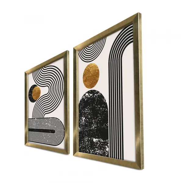 Dekoratívny rámovaný obraz z MDF (2 kusy) 2P3853NISCT-015