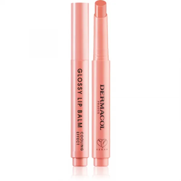 Dermacol Glossy Lip Balm ošetrujúci lesk na pery s chladivým účinkom vône 03 Peach 2.2 g