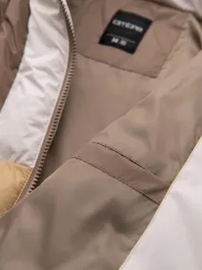 Ombre Colorful retro men's sports jacket - beige and white