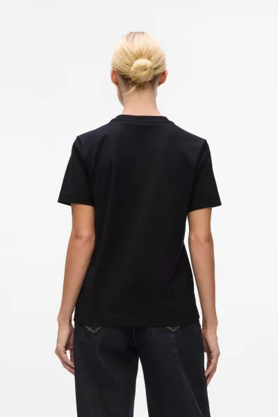 Tričko Karl Lagerfeld Signature Sequins T-Shirt Black