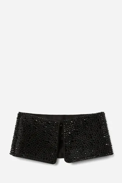 Golier Karl Lagerfeld K/Essential Huns Pick Collar Black Embellishment