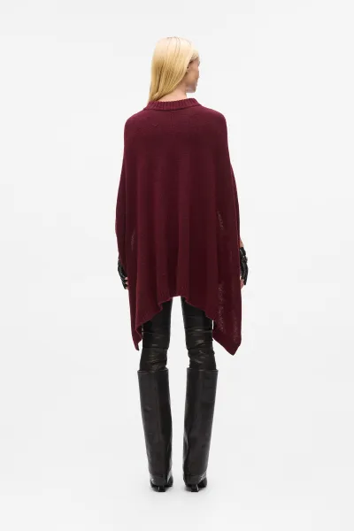 Sveter Karl Lagerfeld Polo Knit Cape Windsor Burgundy