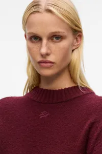 Sveter Karl Lagerfeld Polo Knit Cape Windsor Burgundy