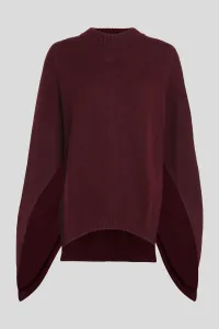 Sveter Karl Lagerfeld Polo Knit Cape Windsor Burgundy