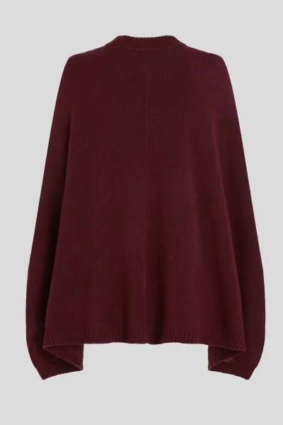 Sveter Karl Lagerfeld Polo Knit Cape Windsor Burgundy