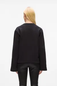 Mikina Karl Lagerfeld Karl Signature Hem V-Nk Sweat Black